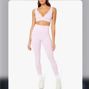 WeWoreWhat Lilac workout bra + legging set